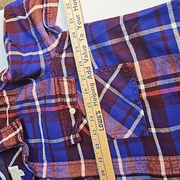 J Crew Flannel Shirt 1/2 Zip Sz Sm - Picture 8 of 13
